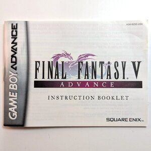 Final Fantasy V Manual Booklet Nintendo Game Boy Advance GBA Original Authentic
